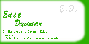 edit dauner business card